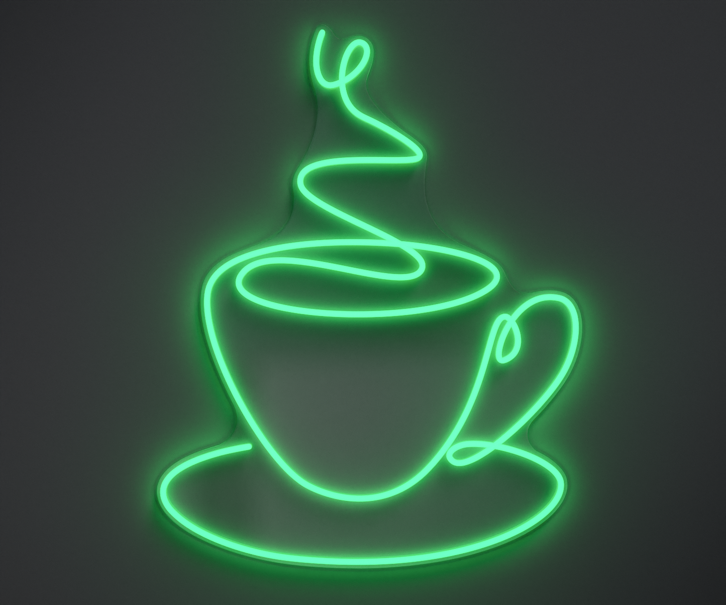 aquamarine coffee neon sign