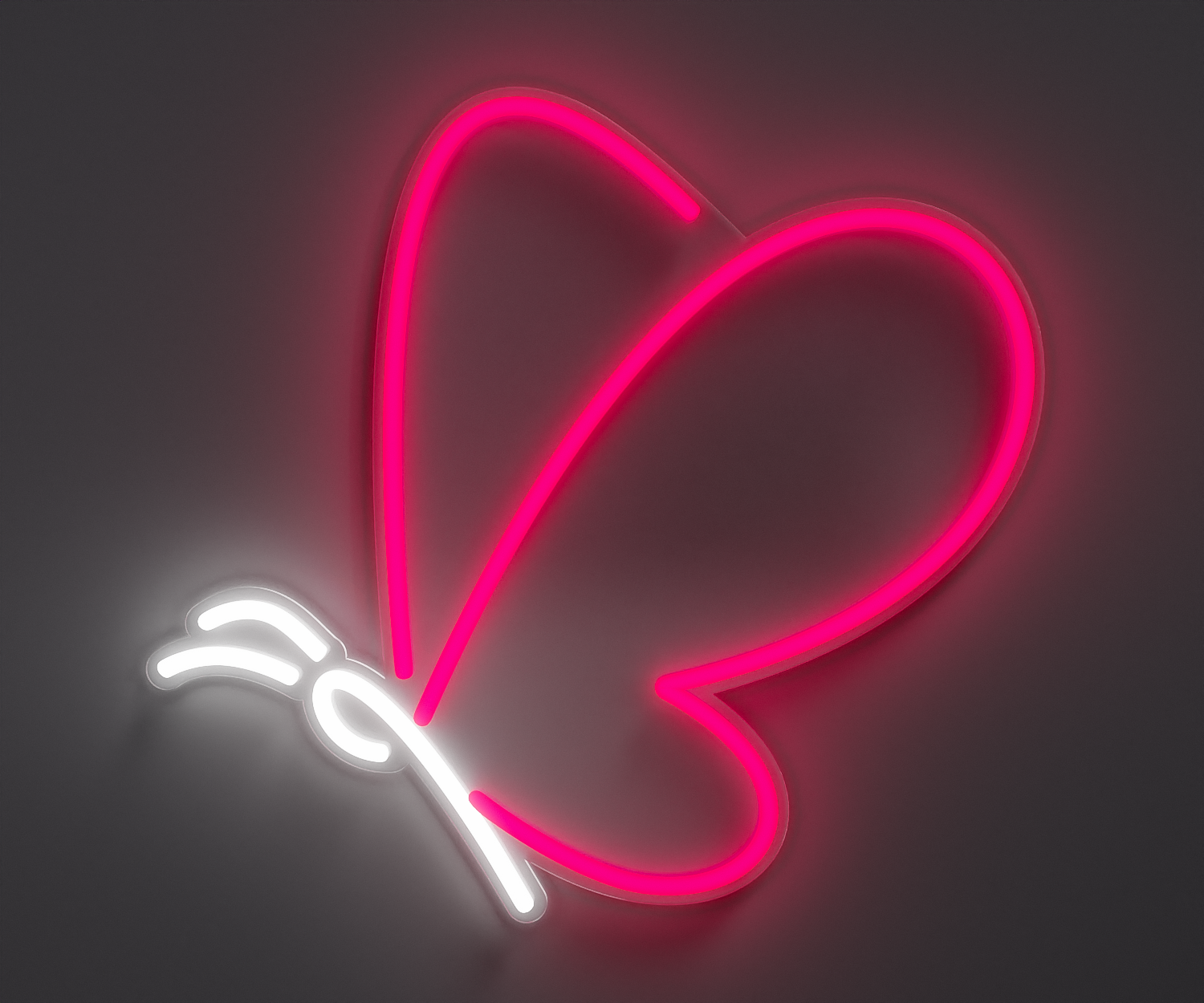 Tattoo Butterfly Art Dual Color LED Neon Sign - Green & Blue, 16" X 12" Wall Light