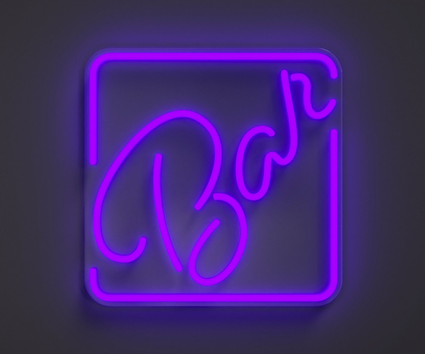 illustration of a purple neon bar sign