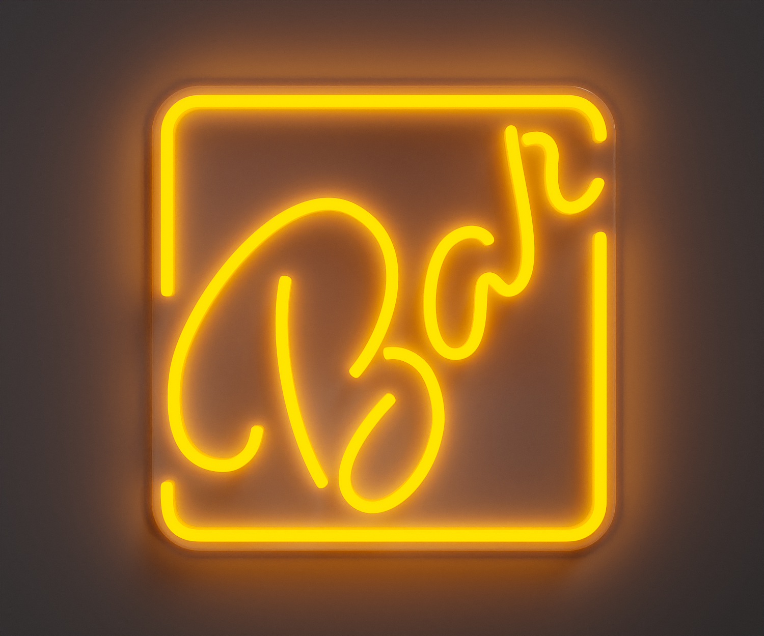 illustration of a yellow neon bar sign
