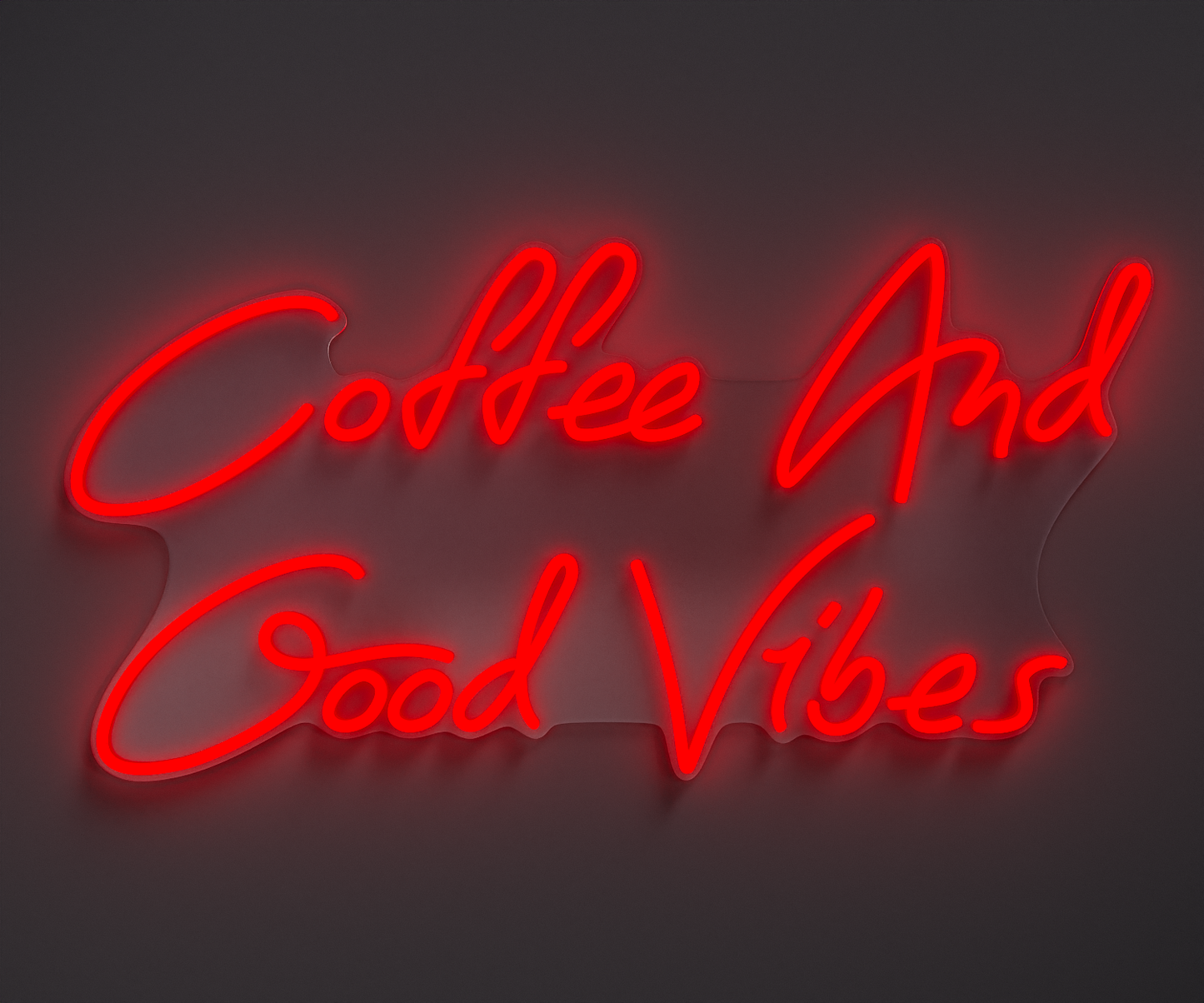 red neon sign that says coffee and good vibes