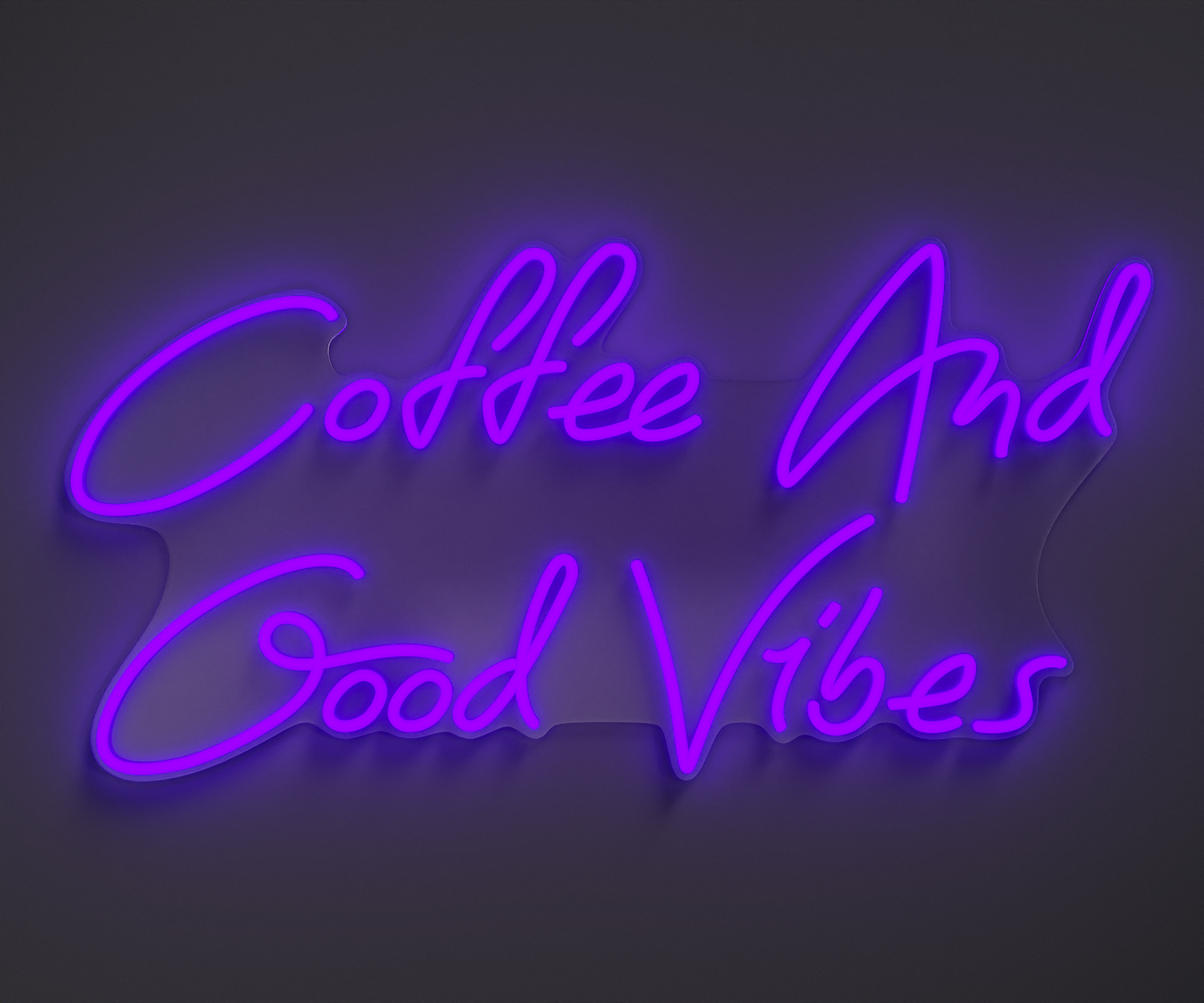 purple neon sign that says coffee and good vibes