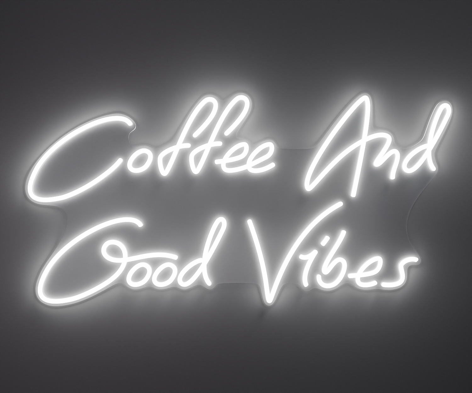 white neon sign that says coffee and good vibes