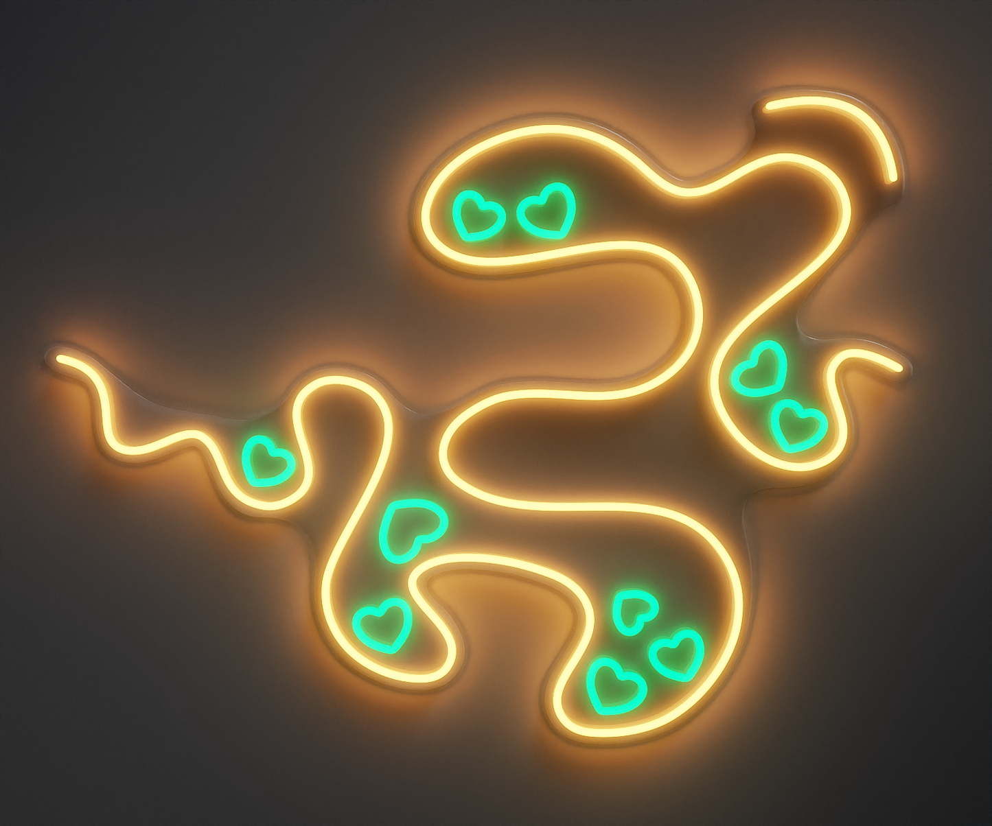 warm white neon wall art