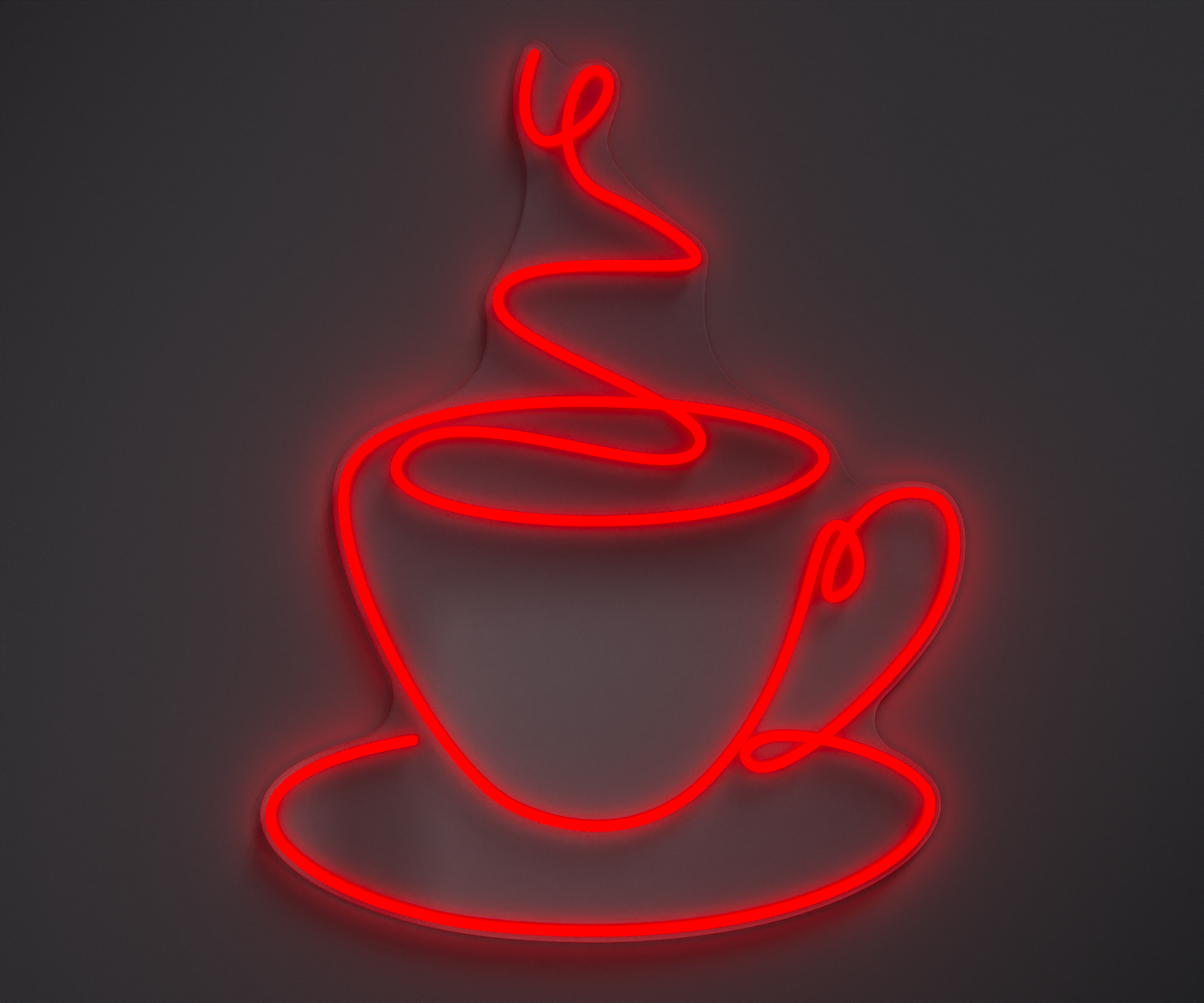 red coffee neon sign