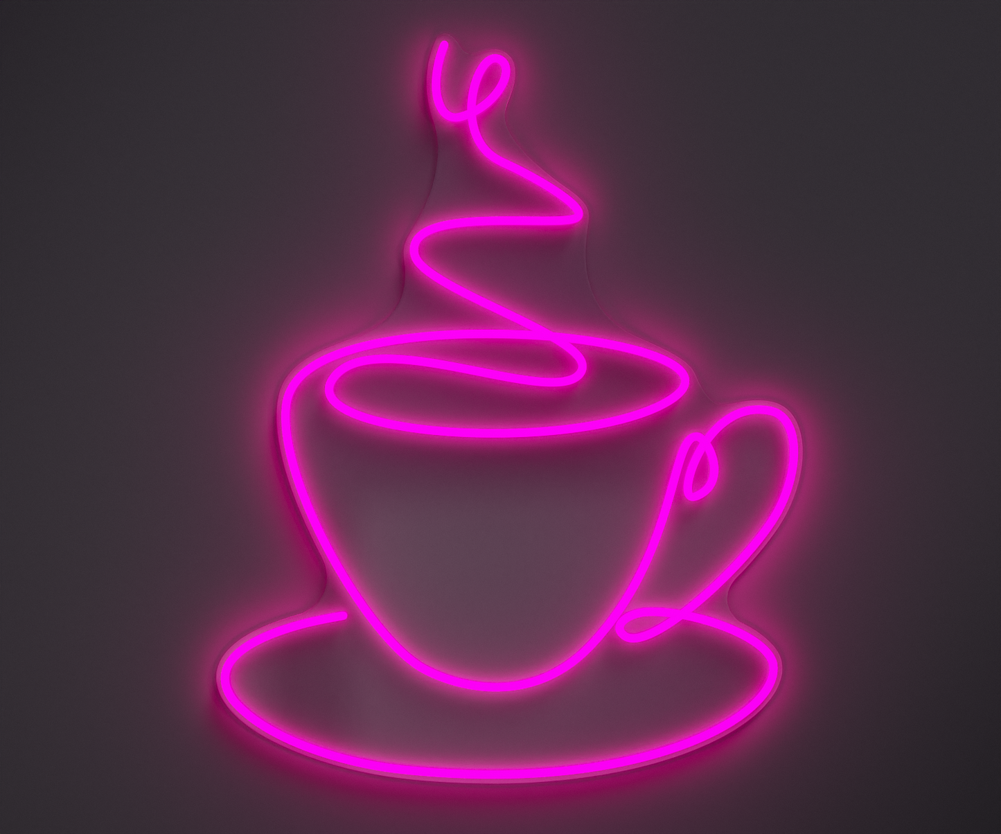 light pink coffee neon sign