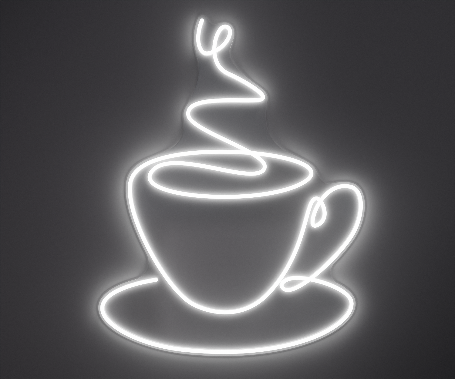 white coffee neon sign