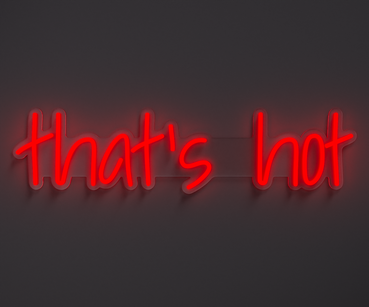 a red neon sign that says that's hot