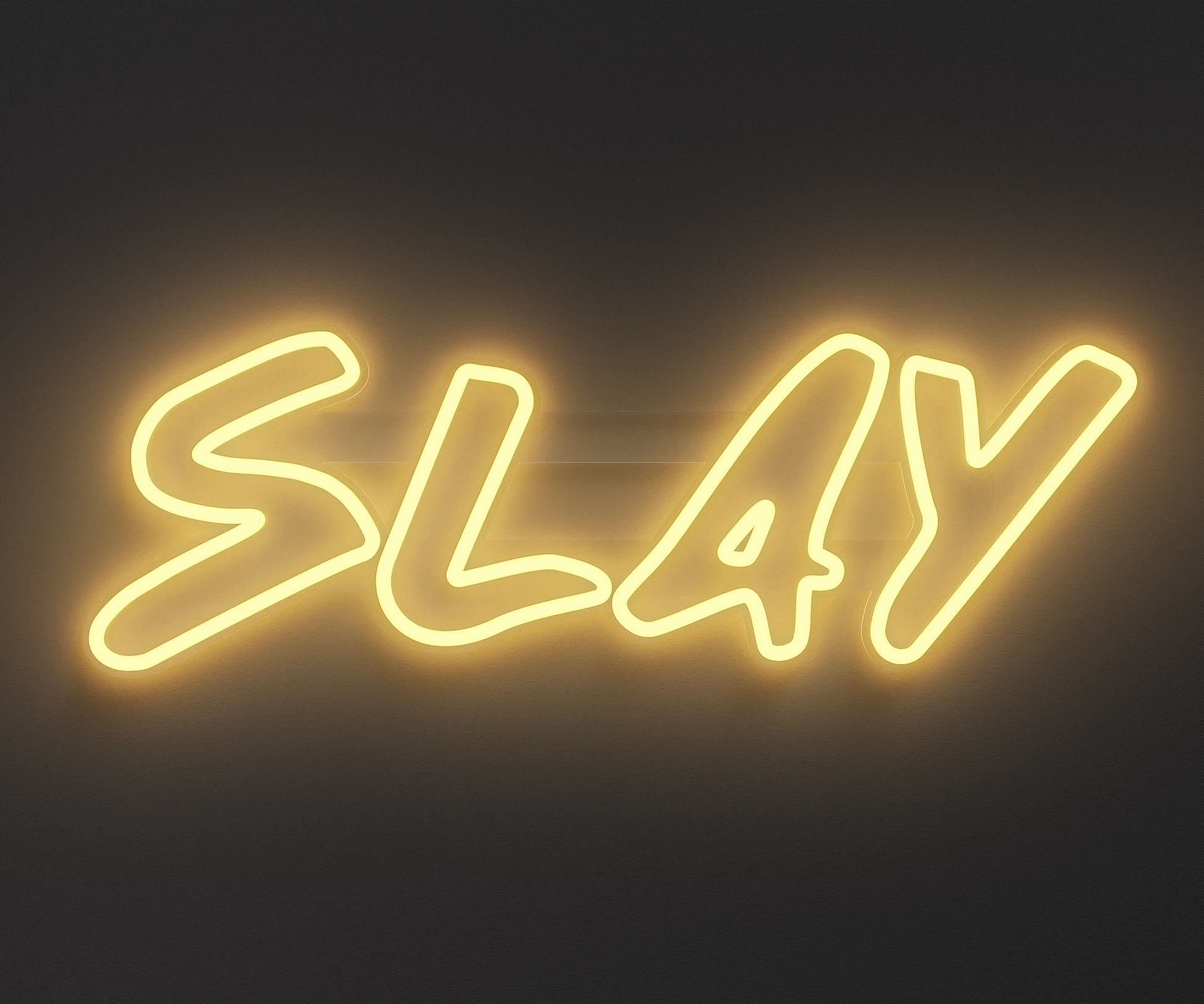 Warm White Slay Neon Sign