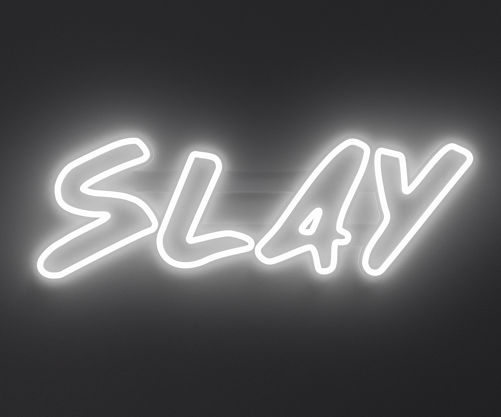 White Slay Neon Sign