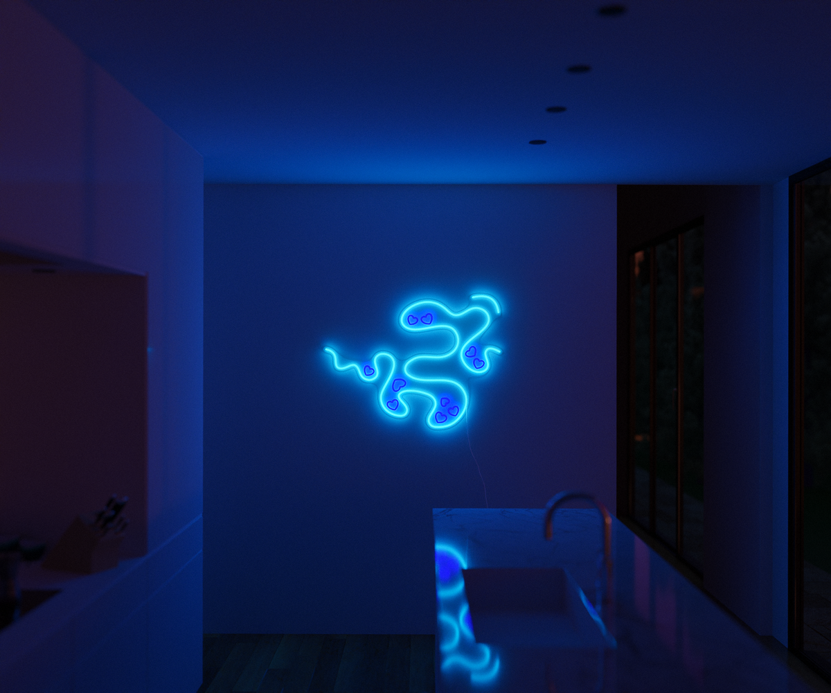 Neon Sign Abstract 'Abstract Love' LED Neon Sign - Contemporary Art Made In USA – Valoneon