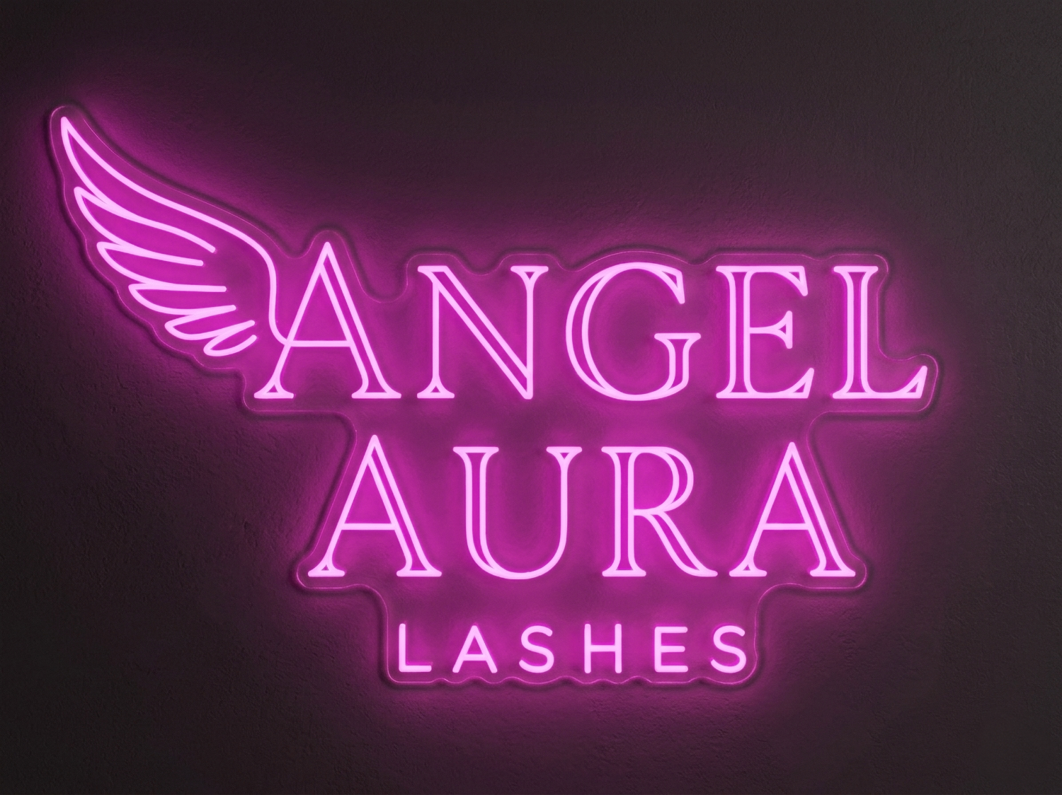 Angel Aura Lashes Custom LED Neon Sign