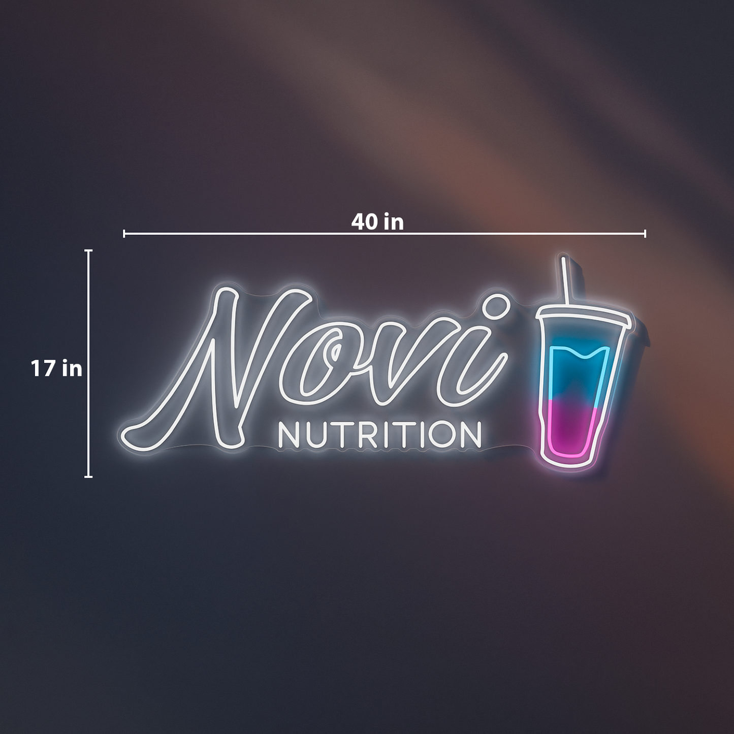 Novi Nutrition Custom LED Neon Sign