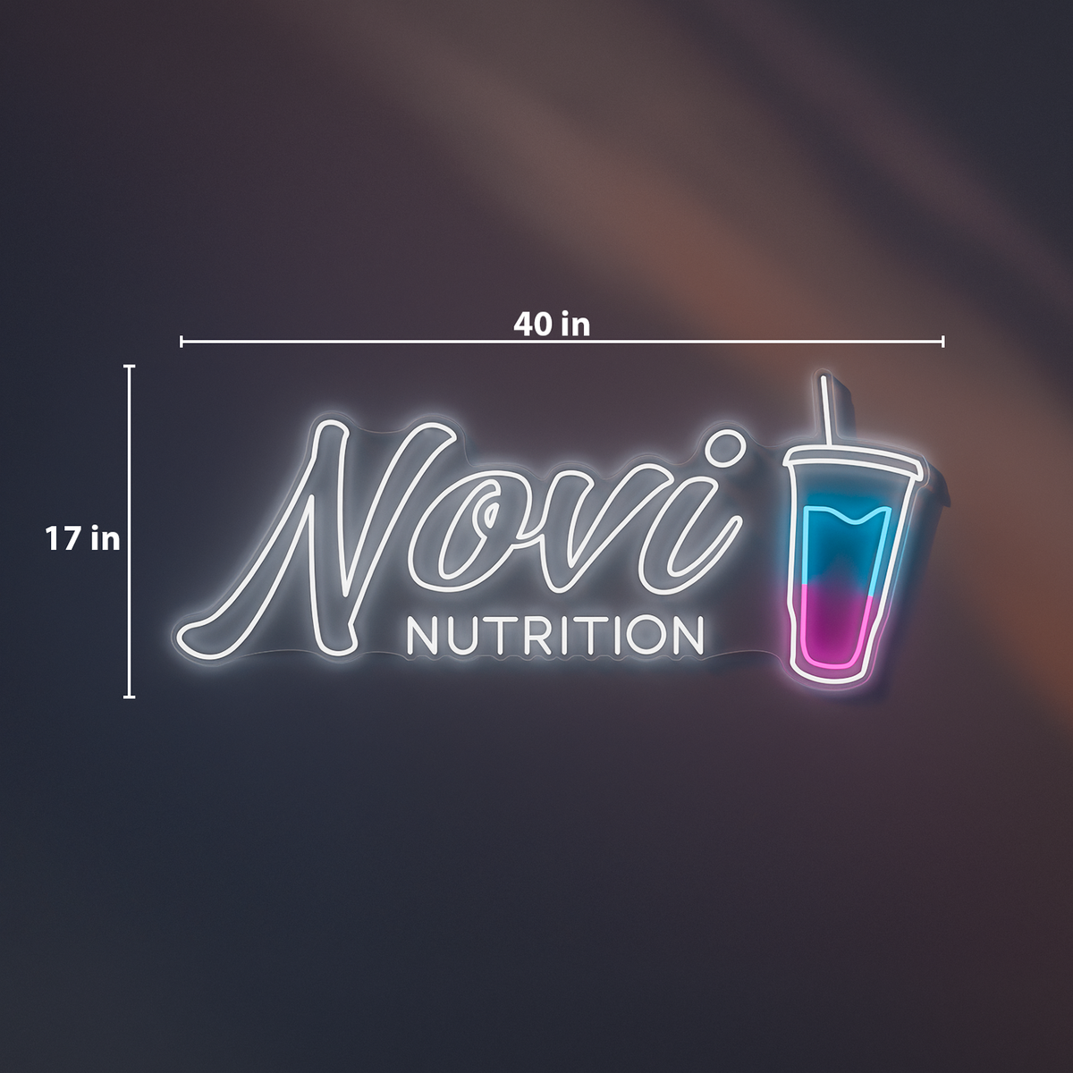 Novi Nutrition Custom LED Neon Sign