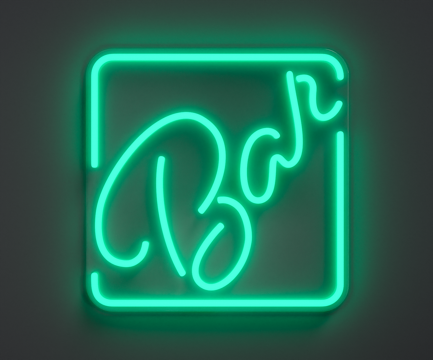 illustration of a turquoise neon bar sign