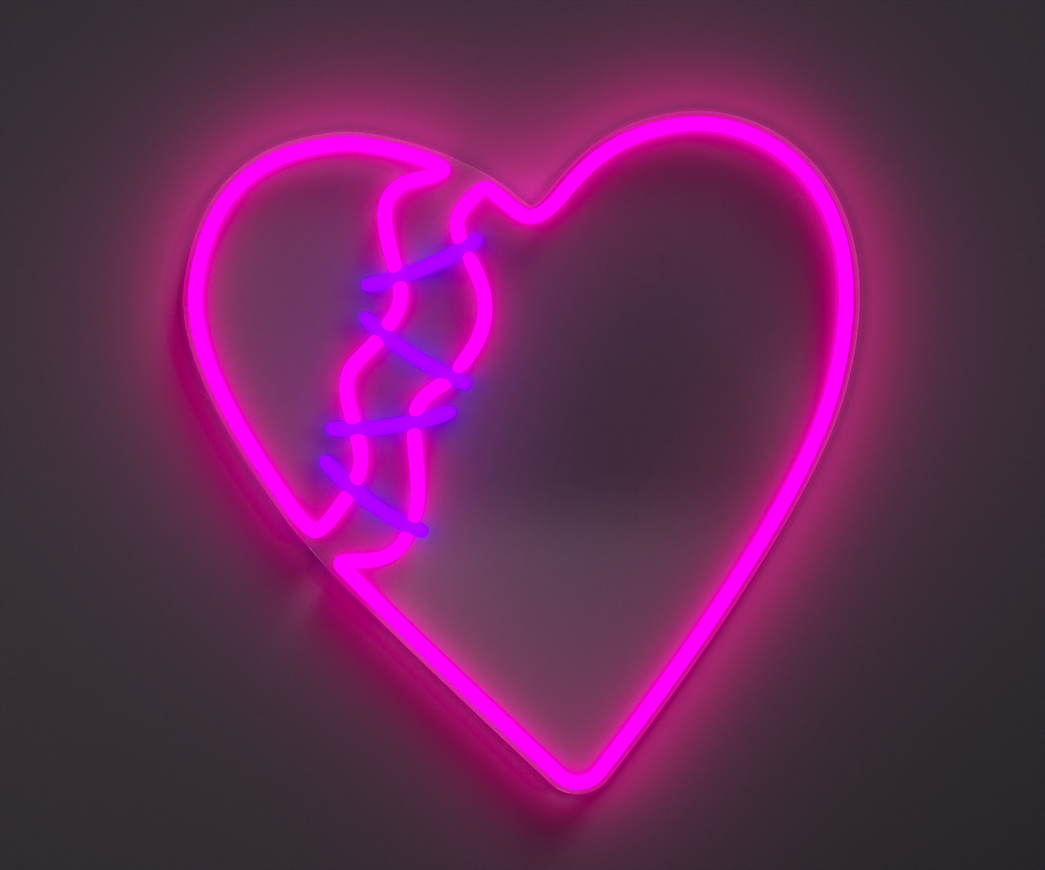 Broken Heart Neon Sign Love Led Neon Light - NeonGrand