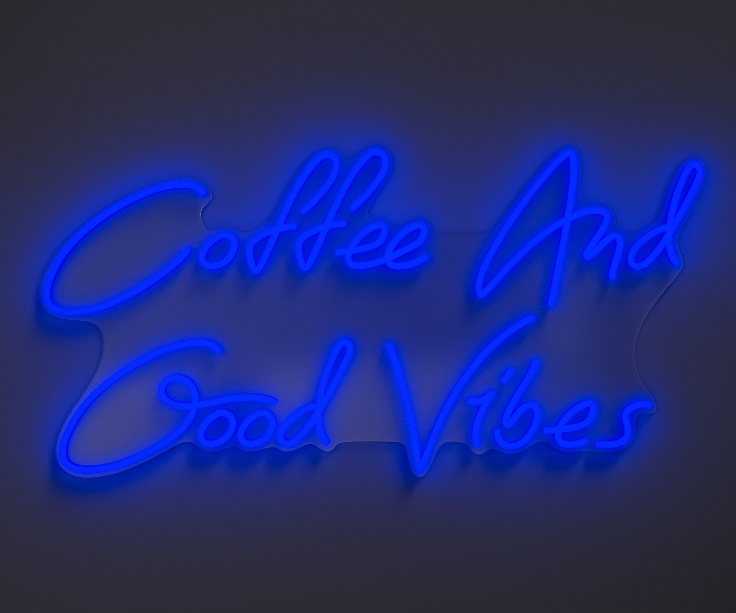 blue neon sign that says coffee and good vibes