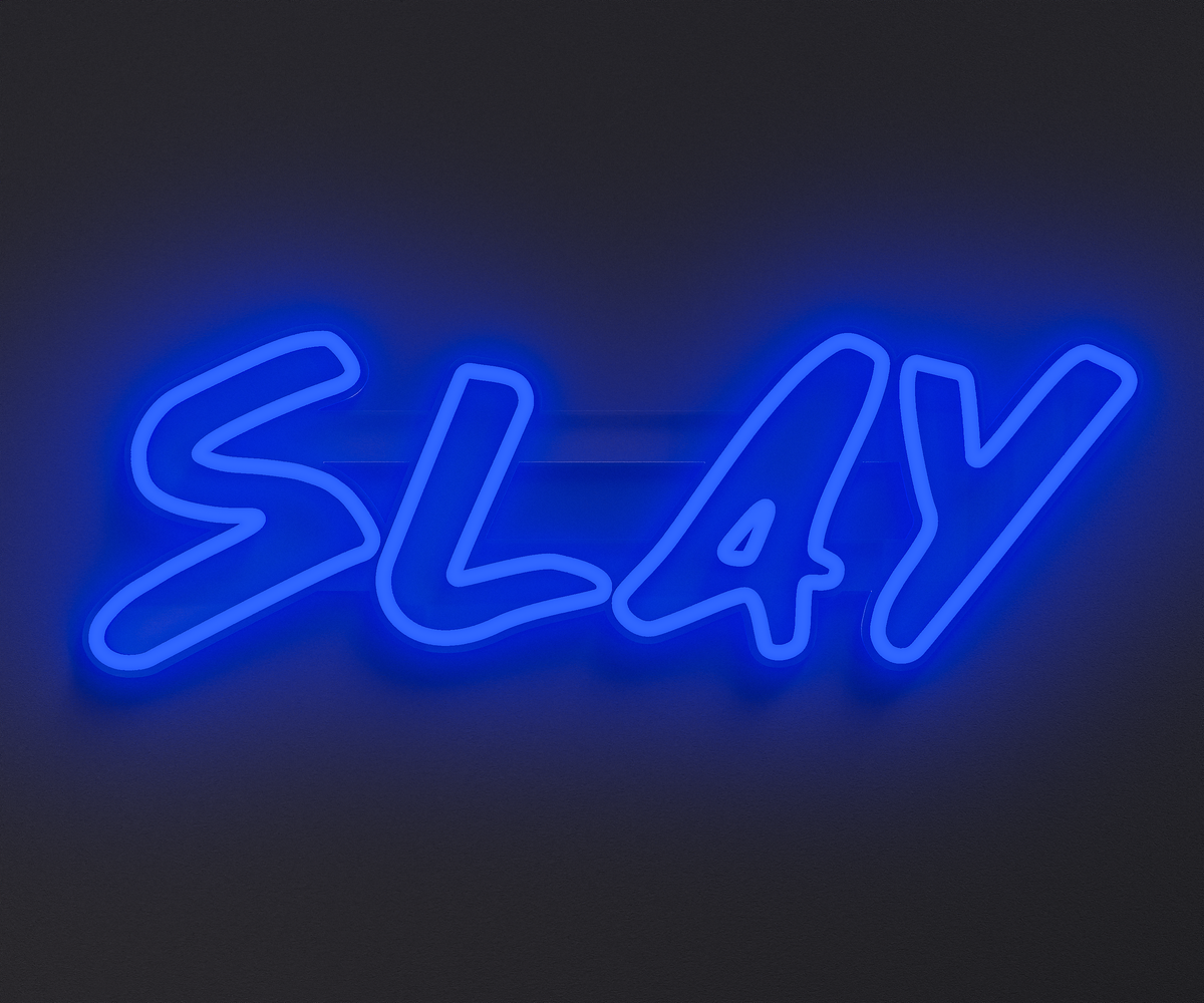 Blue Slay Neon Sign