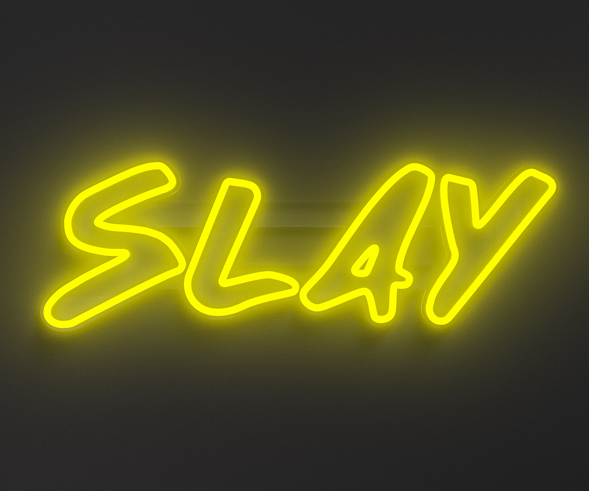 Light Yellow Slay Neon Sign
