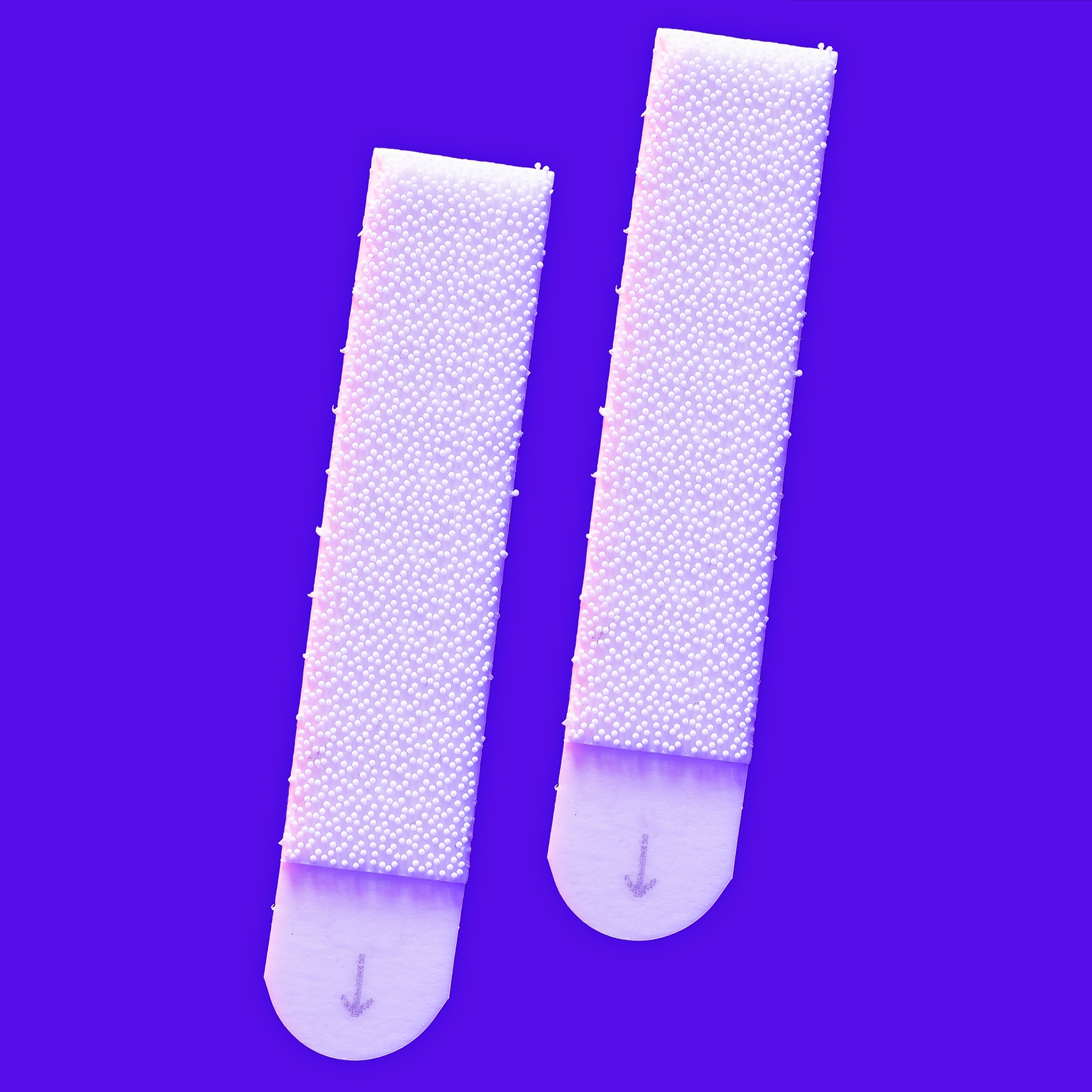 A pair of adhesive strips